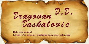 Dragovan Daskalović vizit kartica